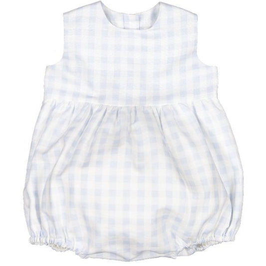 Sal & Pimenta Baby Boys Bubble - Light Blue Gingham