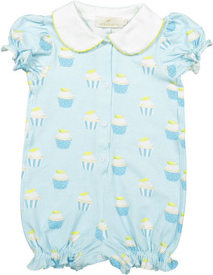 Sal & Pimenta Baby Girls Bubble - Aqua Blue Sugar High Cupcakes