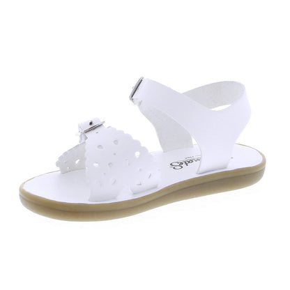 Footmates Girls Sustainable Sandals - Eco-Ariel Microfiber - White