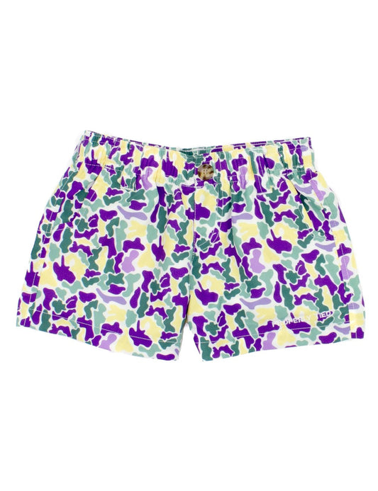Properly Tied Boys Mallard Shorts - Mardi Gras Camo
