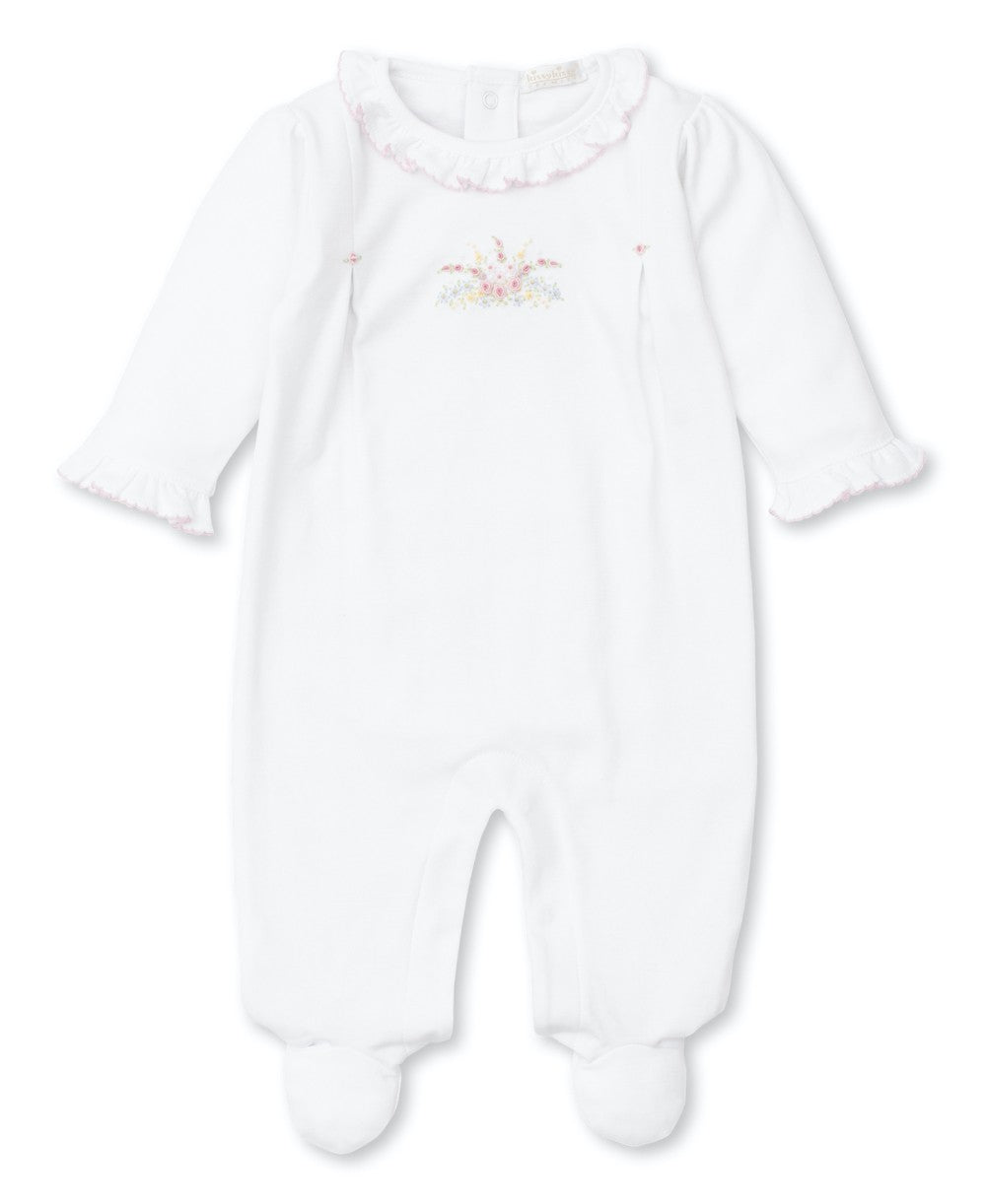 Kissy Kissy Baby Girls White Premier Spring Flower Spray Footie