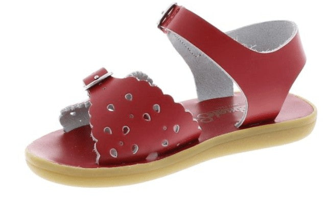 Footmates Girls Sustainable Sandals - Eco-Ariel Microfibre - Apple Red