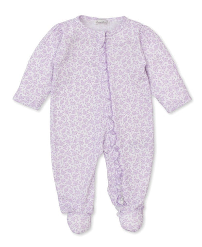 Kissy Kissy Baby Girls Lavender Summer Gardens Zipper Footie
