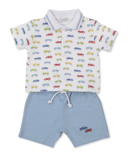 Kissy Kissy Baby Boys Blue Car Central Shorts Set