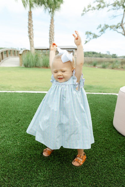 Bailey Boys Girls Float Dress with Flutter Sleeves - Astoria Plaid