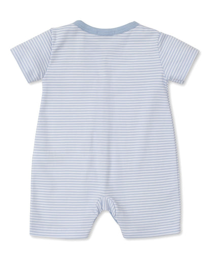 Kissy Kissy Baby Boys Blue Striped Sky Traffic Romper