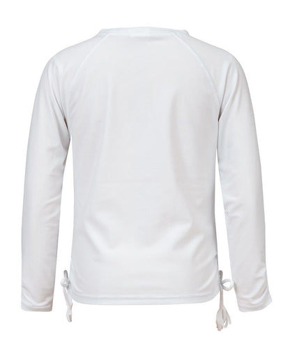 Snapper Rock Girls White Long Sleeved Rash Guard Top