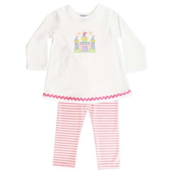 Bailey Boys Girls Pink Princess Palace Tunic & Leggings Set