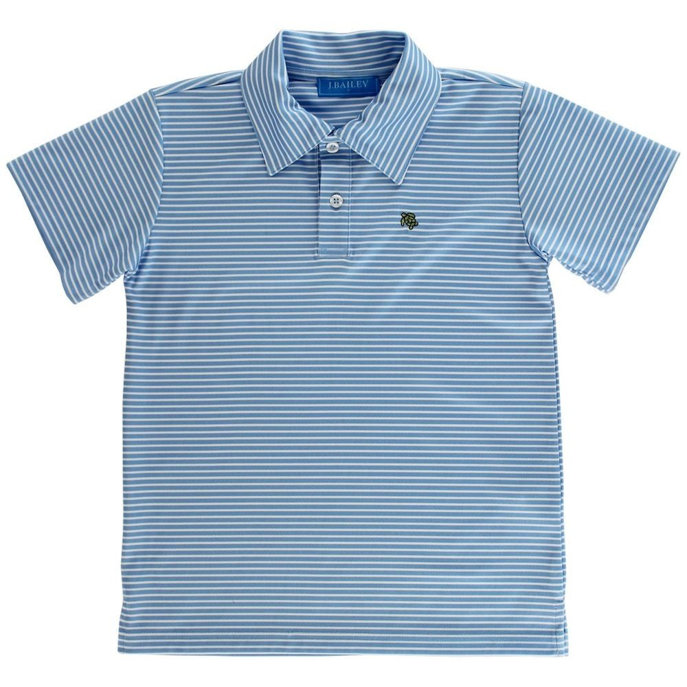 Bailey Boys J. Bailey Performance Polo Shirt - Blue Stripes