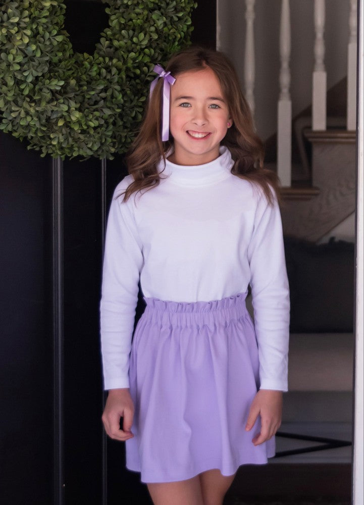 James & Lottie Girls Blakely Knit Skirt - Lavender