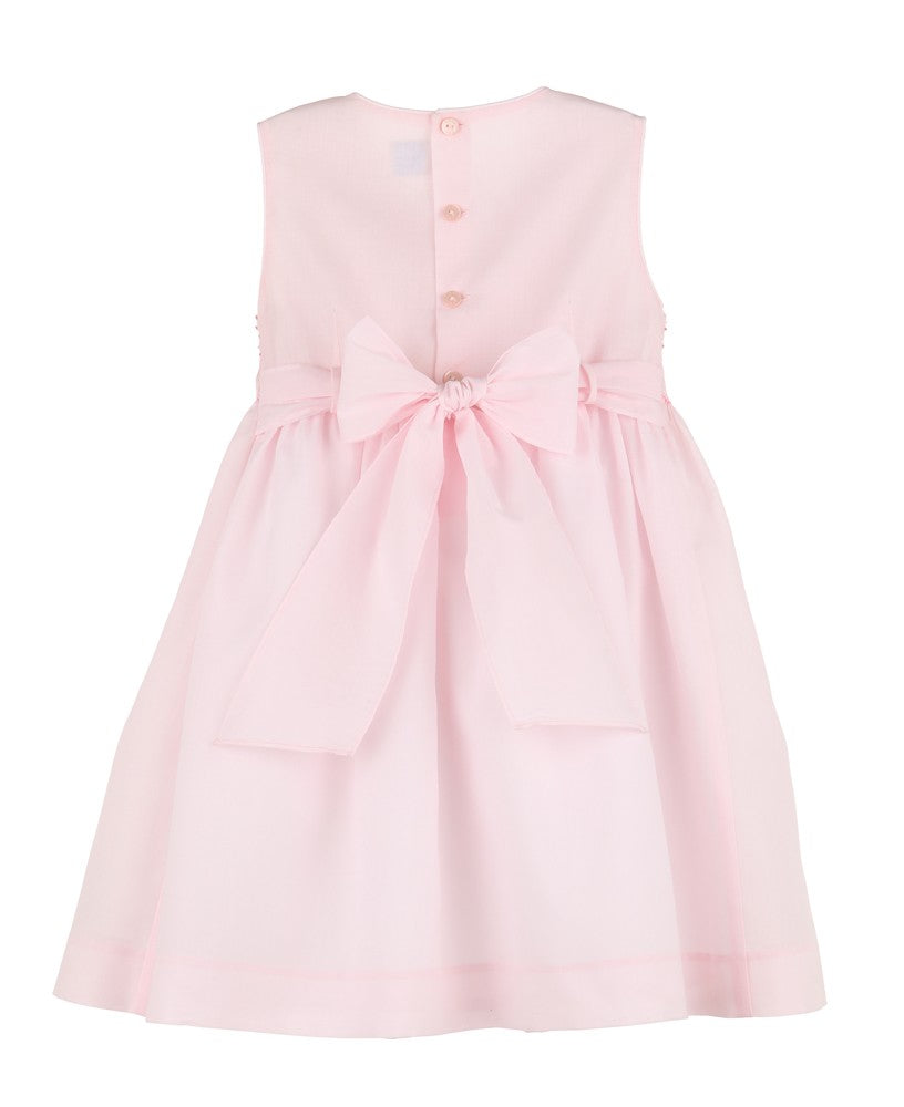 Luli & Me Girls Enchanting Full Smocked Dress - Pink
