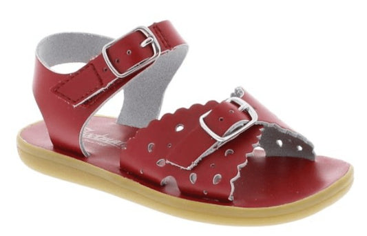 Footmates Girls Sustainable Sandals - Eco-Ariel Microfibre - Apple Red