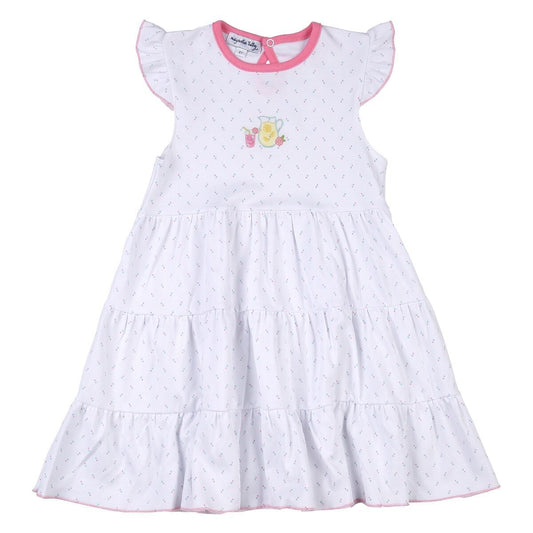 Magnolia Baby Little Girls Fresh Lemonade Embroidered Ruffle Flutters Dress