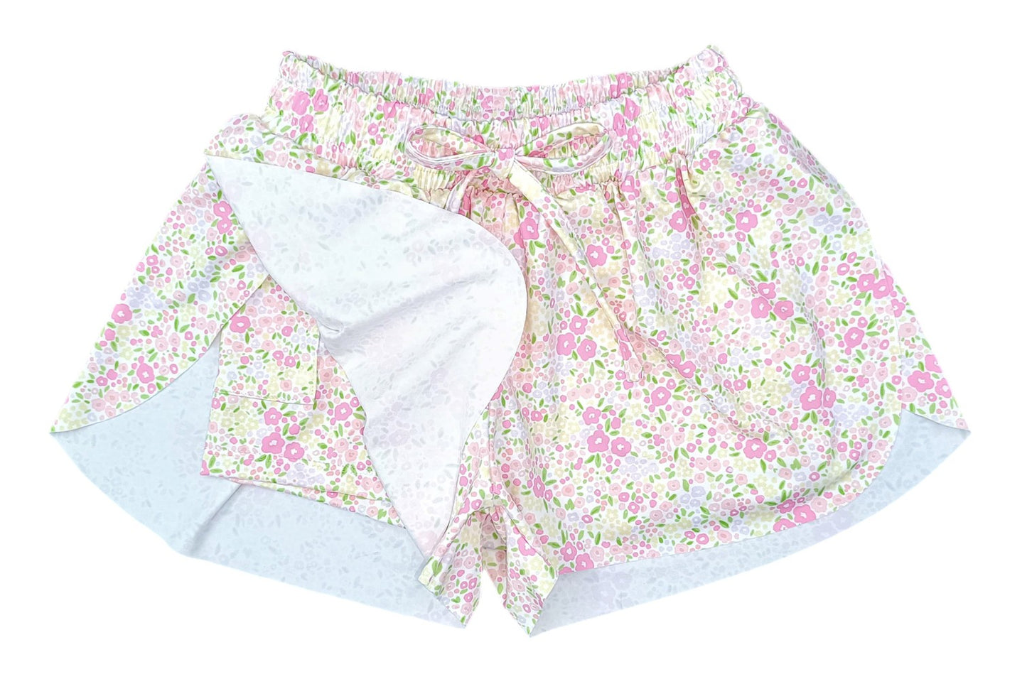 Be Elizabeth by James & Lottie Girls Butterfly Shorts - Fuchsia Pink Floral