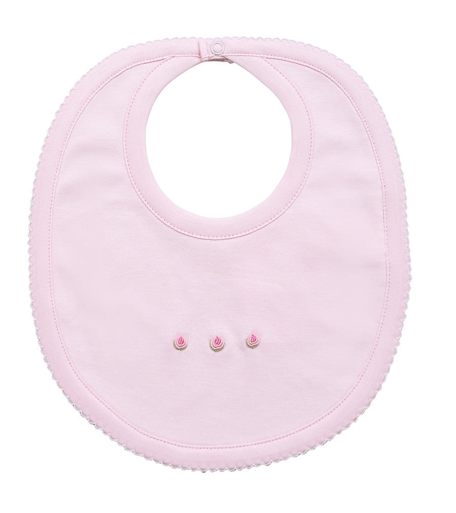 Proper Peony Layette - Pima Bib - Pink