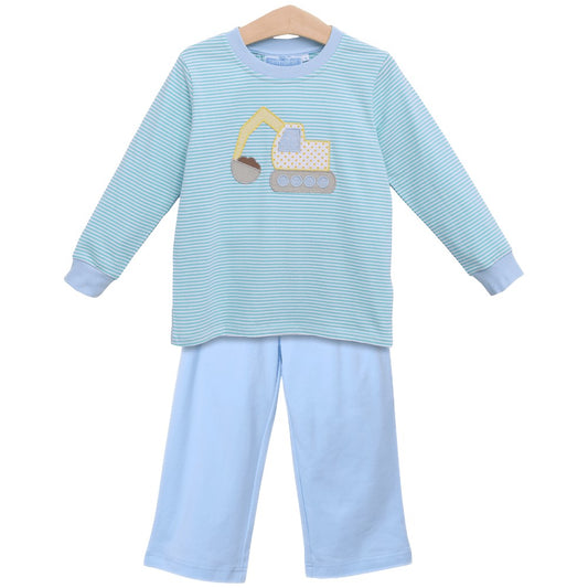 Trotter Street Kids Boys Pants Set - Construction Truck