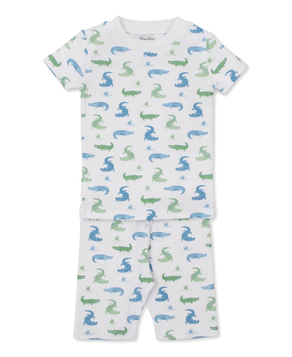 Kissy Kissy Boys Green Cruising Crocodiles Short Pajamas