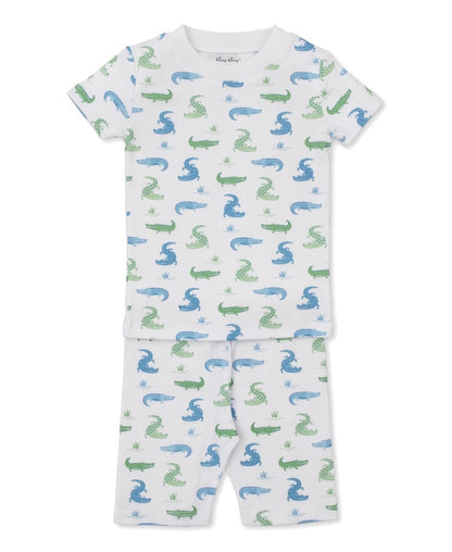 Kissy Kissy Boys Green Cruising Crocodiles Short Pajamas