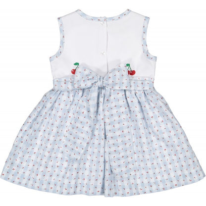 Sal & Pimenta Girls Dress - Blue Picnic Cherries
