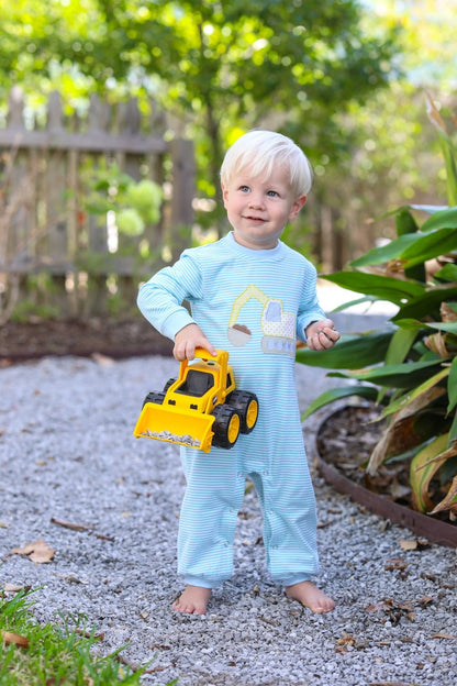 Trotter Street Kids Baby Boys Romper - Construction Truck