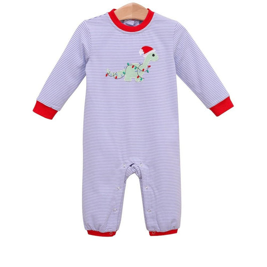Trotter Street Kids Baby Boys Romper - Christmas Santa Dino
