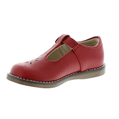 Footmates Girls Shoes - Sherry T-Strap - Apple Red