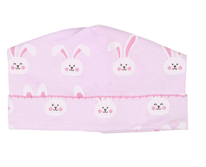 Magnolia Baby Girls Easter Bunnies Printed Hat - Pink