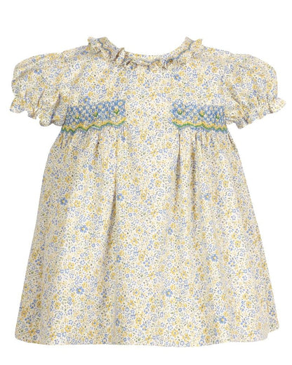 Yellow Lamb Toddler Girls Yellow & Blue Floral Smocked Elise Dress Best Dressed Child Yellow Lamb Toddler Girls Yellow & Blue Floral Smocked Elise Dress Best Dressed Child