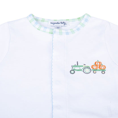 Magnolia Baby Vintage Pumpkin Picking Blue Diaper Set