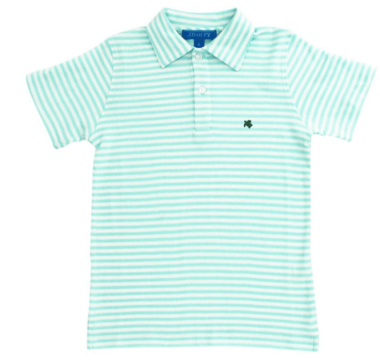 Bailey Boys J. Bailey Henry Polo Shirt - Stripes - Mint by Bailey Boys
