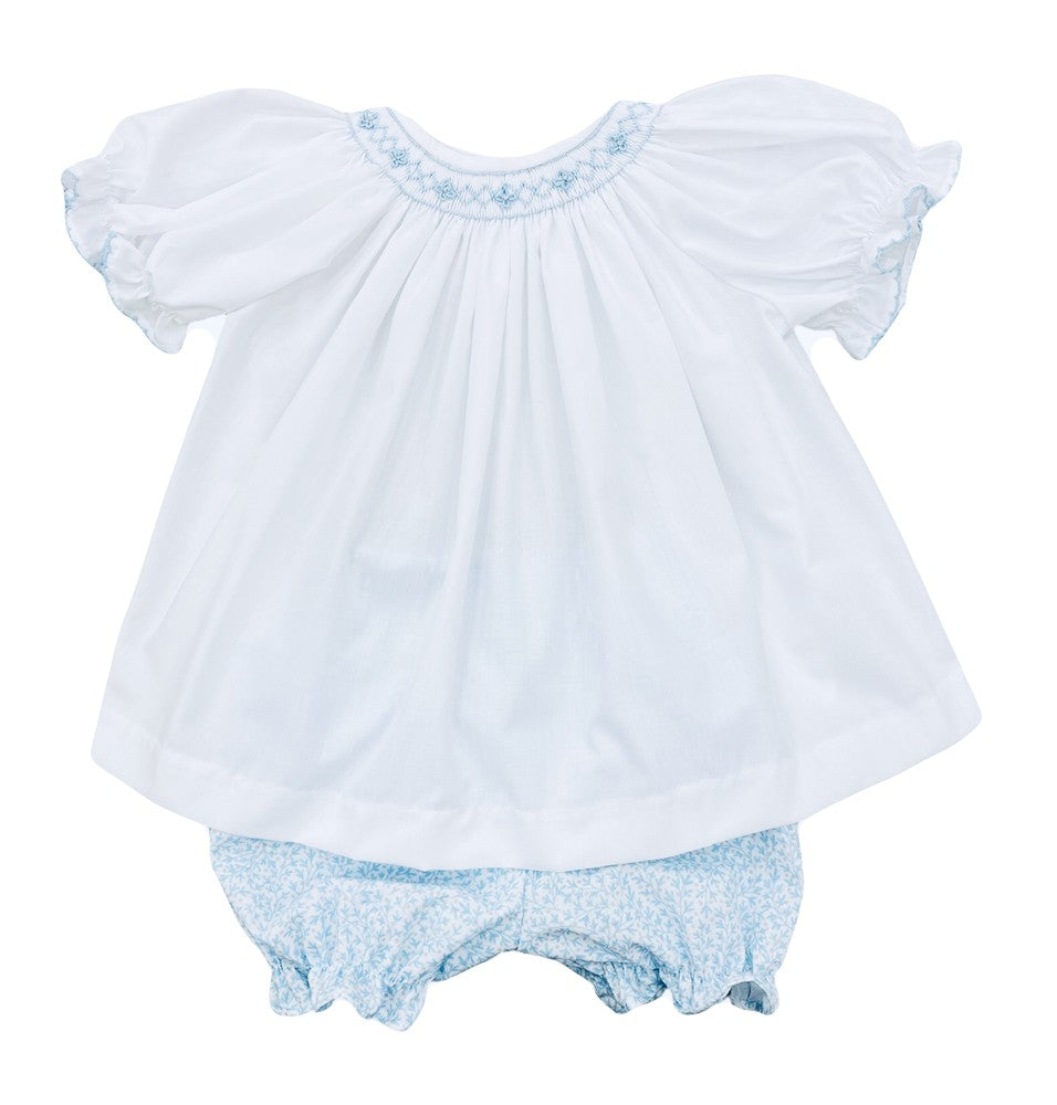 The Best Dressed Child Girls Smocked Bloomers Set - Blue Floral