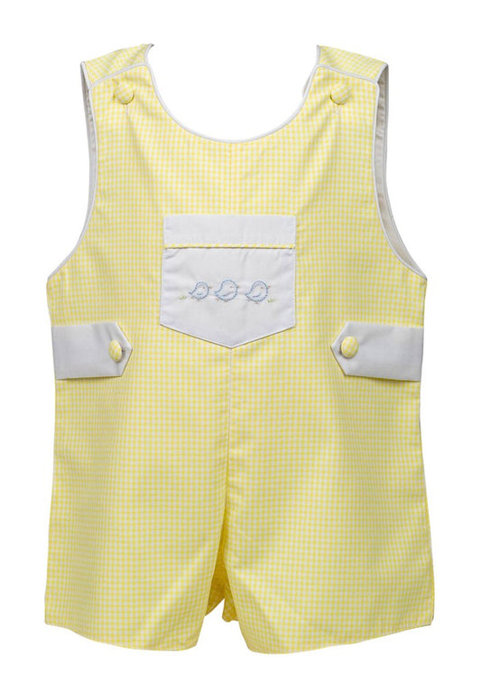 Proper Peony Boys Jon Jon - Yellow Check Clary Easter Chicks