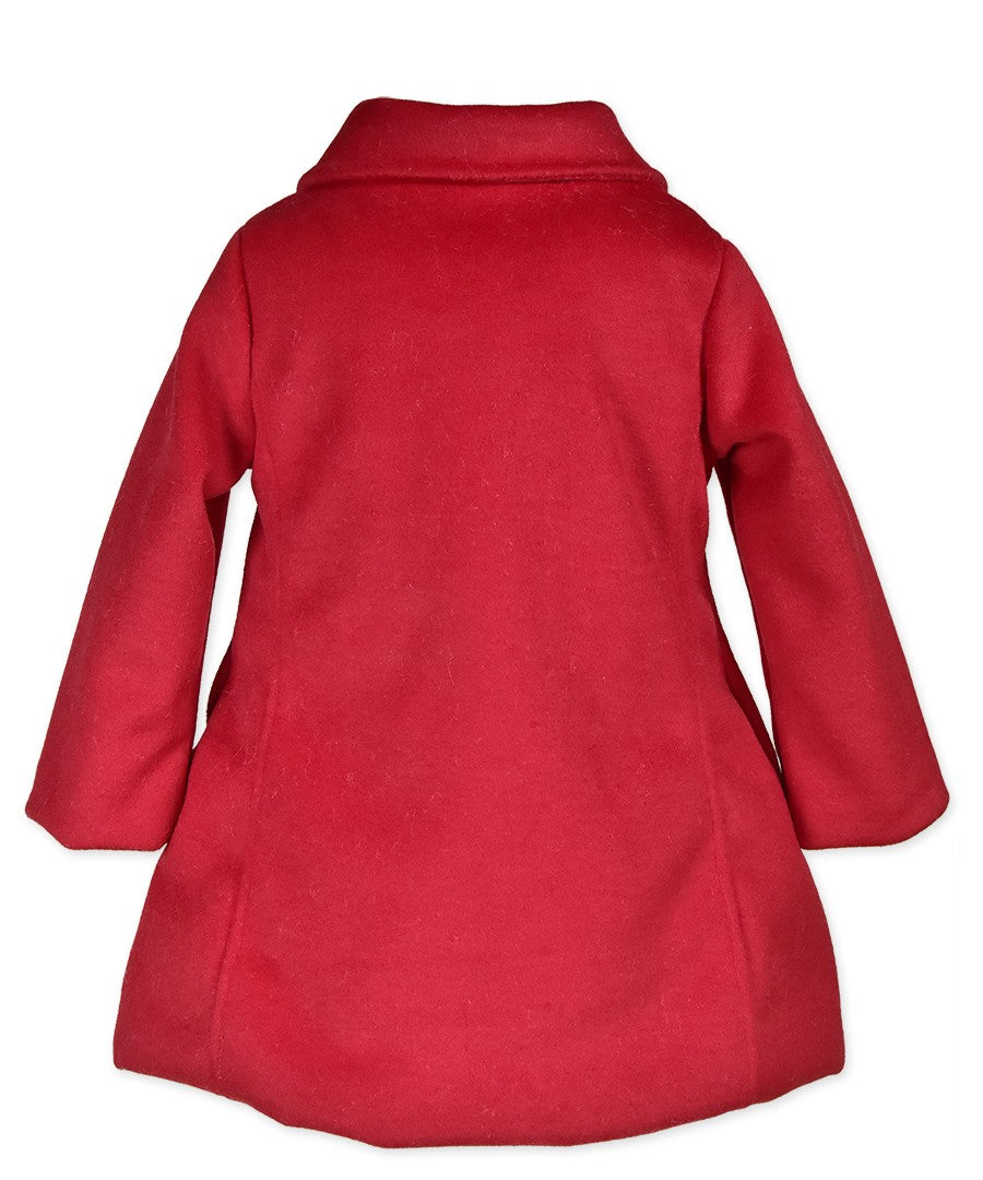 Widgeon Girls Dress Coats - Two Bow Car Coat - Red