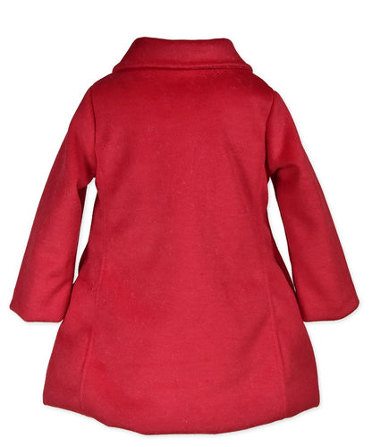 Widgeon Girls Dress Coats - Two Bow Car Coat - Red