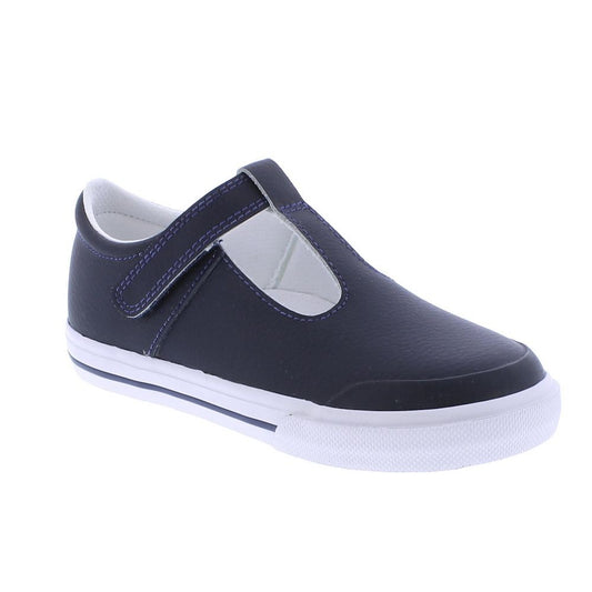 Footmates Girls Shoes - Drew Mary Janes - Leather - Navy Blue