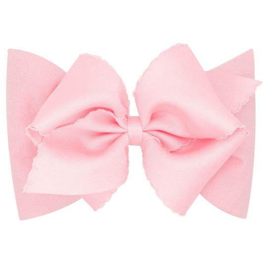 Wee Ones Girls Headband - Monotone Moonstitch Bow - Light Pink