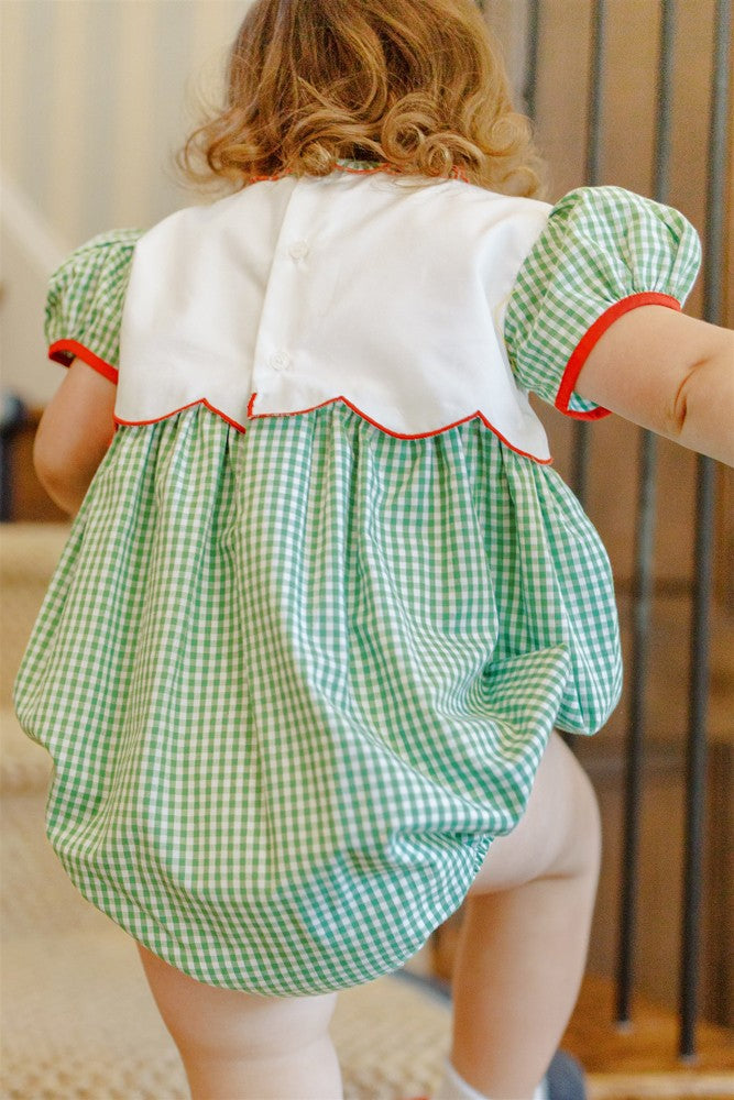 Proper Peony Baby Girls Green Remi Reindeer Bubble