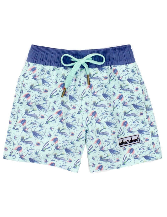 Properly Tied Boys Shordees Swim Trunks - Blue Stay Fly Fishing by Properly Tied