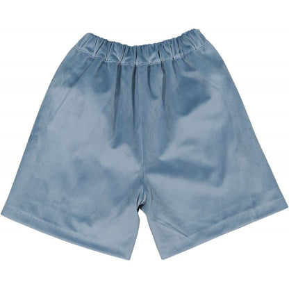 Sal & Pimenta Boys Dressy Velvet Shorts - Dusty Blue