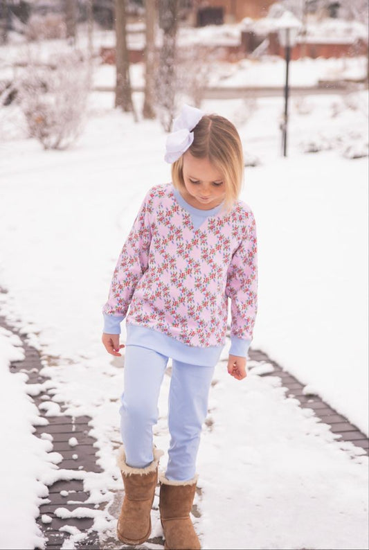 James & Lottie Sidney Christmas Floral Sweatshirt by James & Lottie