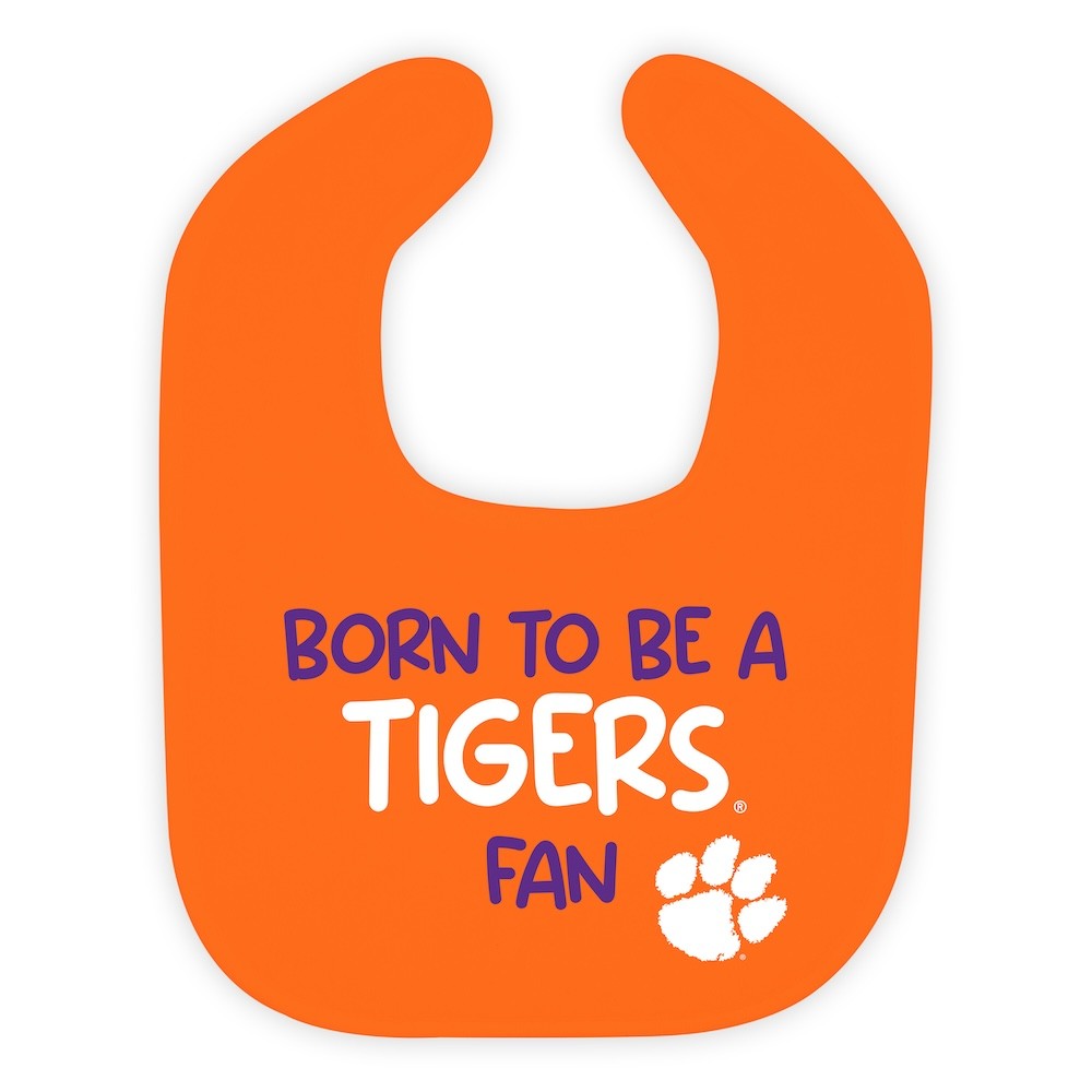 Wee Ones Baby Bib - Born to Be a Fan - Clemson Tigers