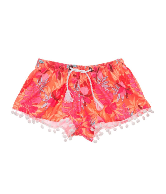 Snapper Rock Girls Swim Shorts - Tropical Punch