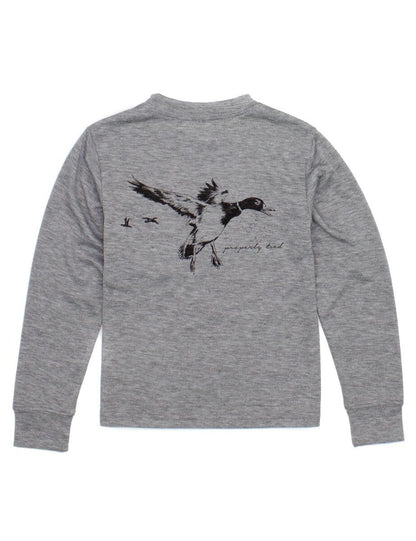Properly Tied Portland Pocket Tee Shirt - Heather Grey Flying Duck