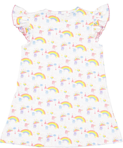 Sal & Pimenta Girls Knit Dress - A-Line - Life on a Rainbow Print