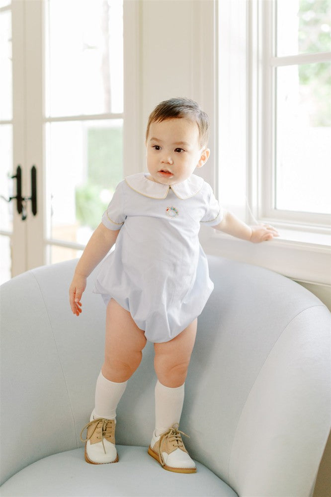 Proper Peony Baby Boys Blue Tatum Turkey Bubble
