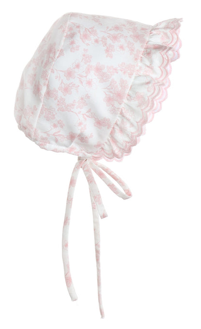 Luli & Me Baby Girls Bubble with Bonnet - Pink English Floral