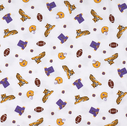 La Luna Boys / Girls Long Pajamas - Purple LSU Tigers