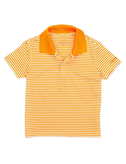 Properly Tied Boys Dallas Polo Shirt - Orange Stripes by Properly Tied