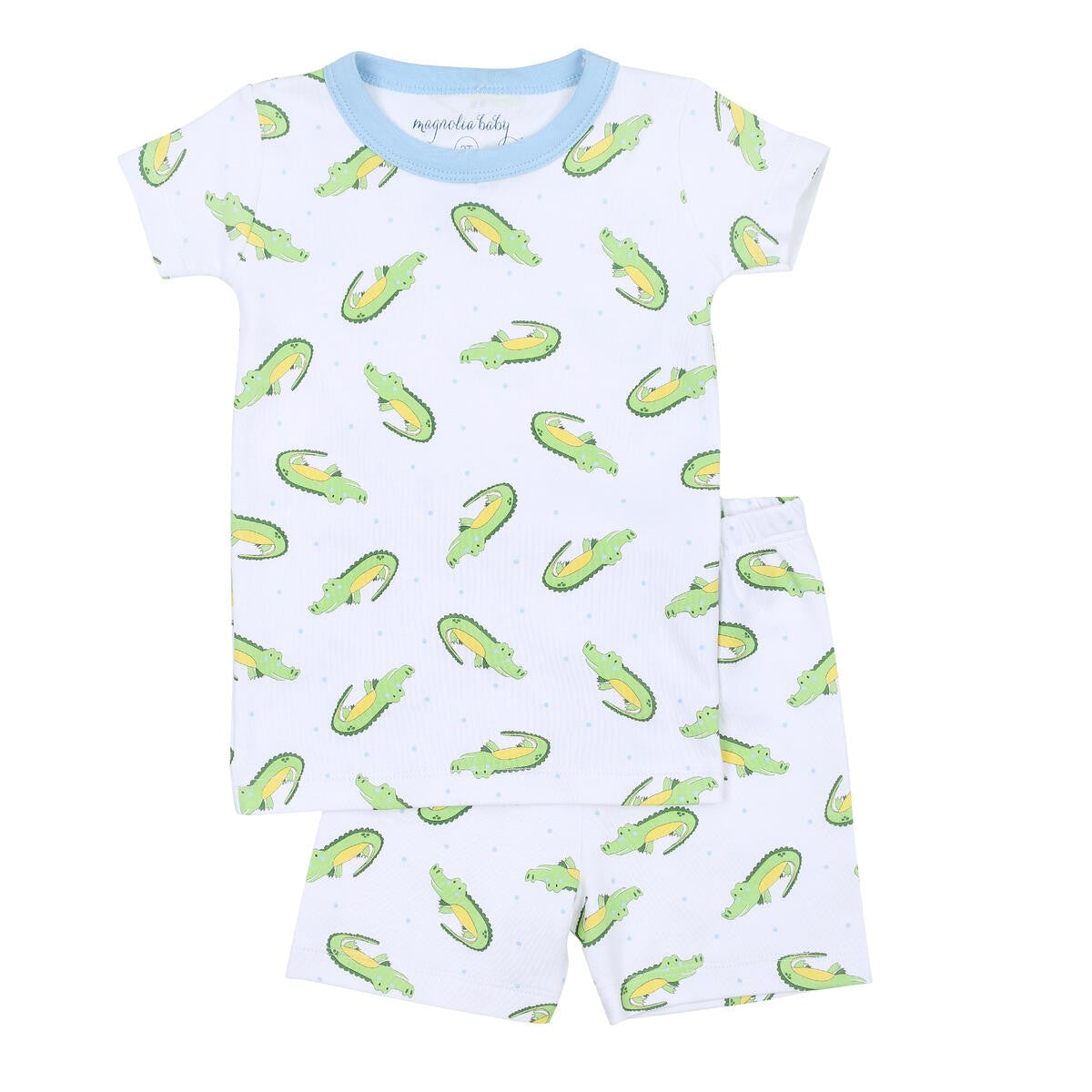 Magnolia Baby Little Boys Blue Alligator Friends Short Pajamas