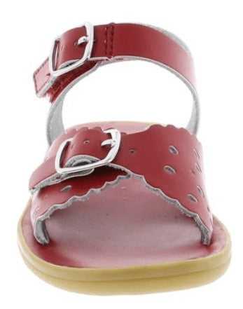 Footmates Girls Sustainable Sandals - Eco-Ariel Microfibre - Apple Red